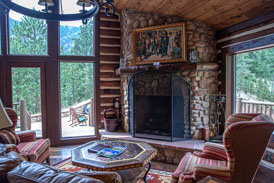 Bring your friends: The Hillside Cabin, with a private patio and luxurious bedrooms on two floors, sleeps eight. The Ranch at Emerald Valley, Pike National Forest, Colorado Springs, CO. / EVR_IMG_2243 - ©Steve Haggerty/ColorWorld