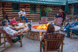Recording artist Jeff Houlton, 40 years a guitarist and a campfire tradition, entertains on Wednesday and Saturday evenings. The Ranch at Emerald Valley, Pike National Forest, Colorado Springs, CO. / EVR_IMG_2264 - ©Steve Haggerty/ColorWorld