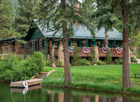 Flags and a once-a-season patch of manicured grass celebrate a holiday. The Ranch at Emerald Valley, Pike National Forest, Colorado Springs, CO. / EVR_IMG_2328 - ©Steve Haggerty/ColorWorld