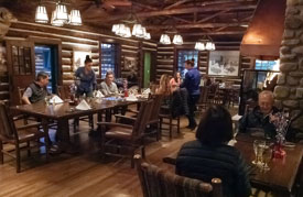 Western paintings, a signature feature in most Broadmoor lodges, add color to the dining room, the original cabin’s main space. The Ranch at Emerald Valley, Pike National Forest, Colorado Springs, CO. / EVR_IMG_2385 - ©Steve Haggerty/ColorWorld