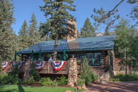 Portions of the lodge, a historic log cabin, now renovated, date from the late 1800s. The Ranch at Emerald Valley, Pike National Forest, Colorado Springs, CO. / EVR_IMG_2404 - ©Steve Haggerty/ColorWorld